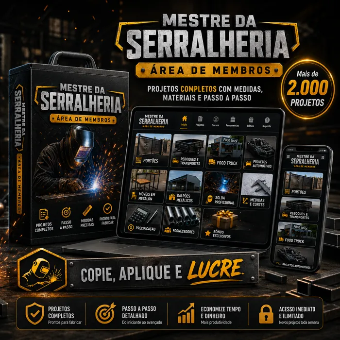 Kit Básico — mais de 2.000 projetos de serralheria