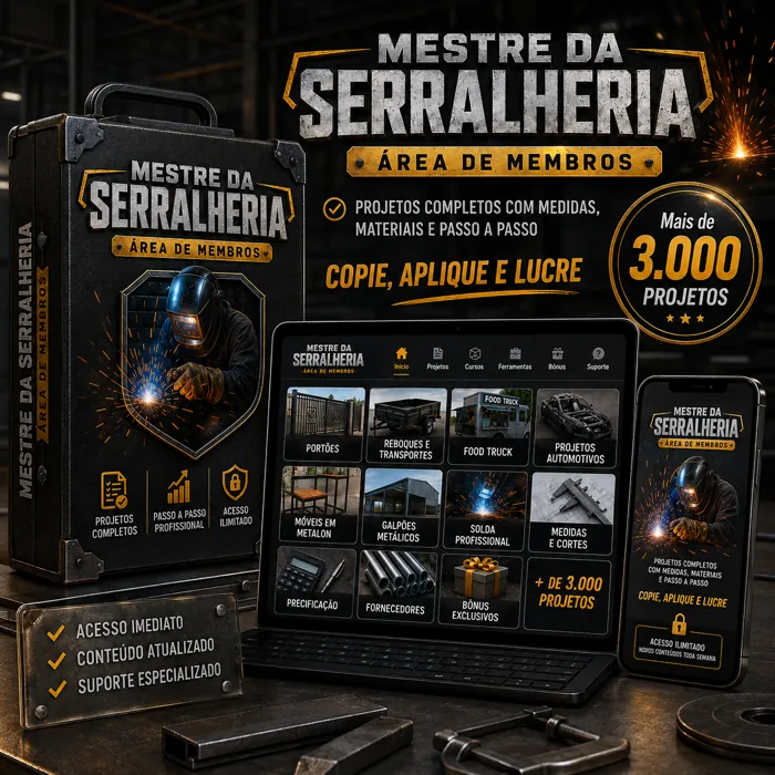 Kit Premium — mais de 3.000 projetos de serralheria